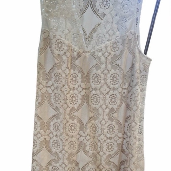 ERIN by Erin Fetherston Cream Lace Midi Dress - Picture 6 of 10